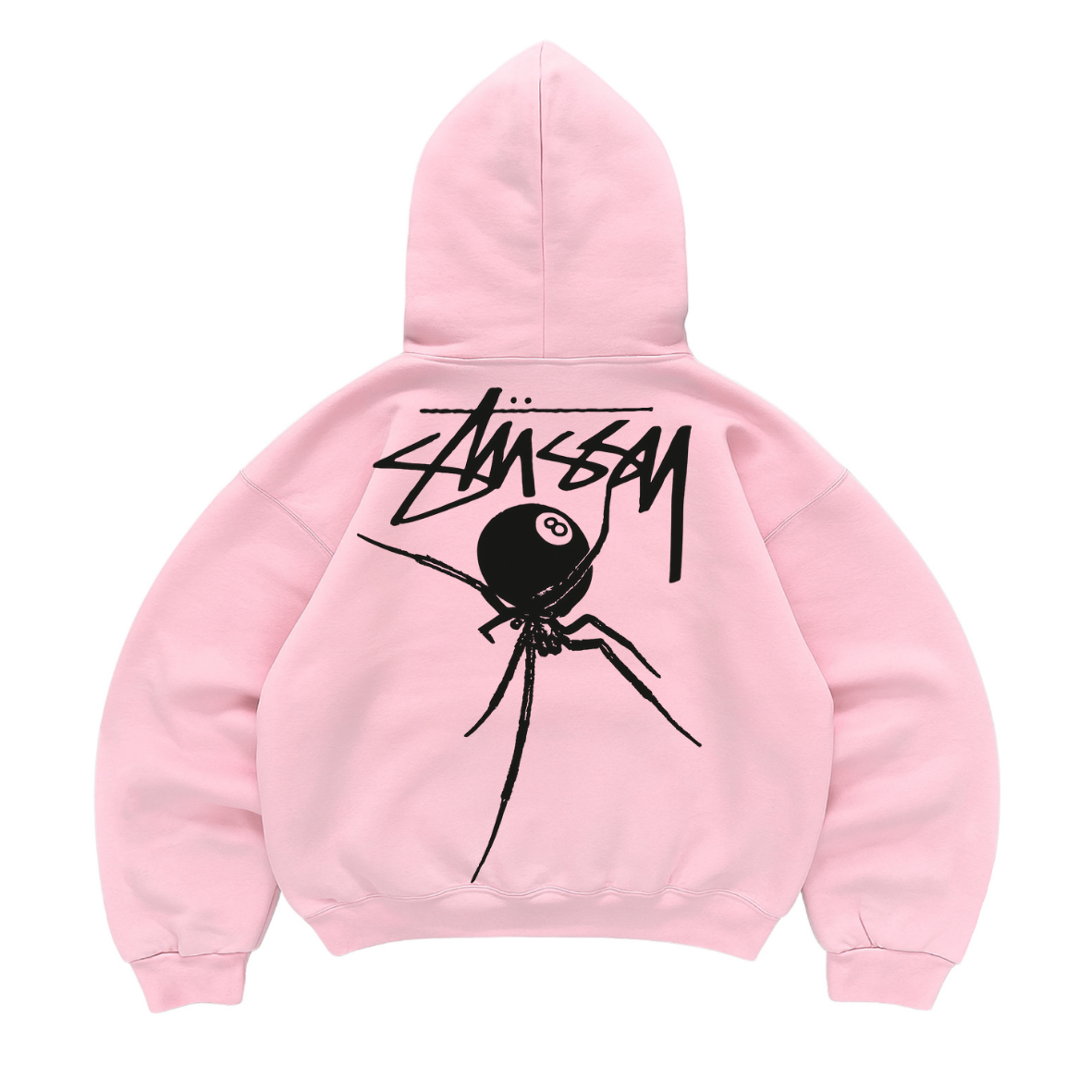 Hoodie mangas globo araña stussy
