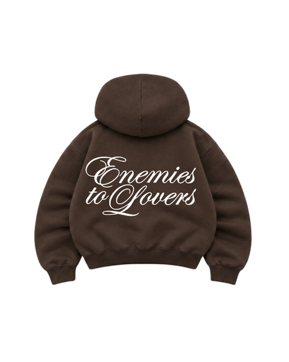 Hoodie  Zip Mangas globo enemies to lovers coffe