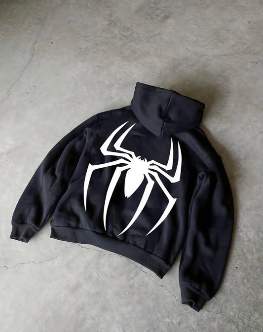 Hoodie araña grande negro