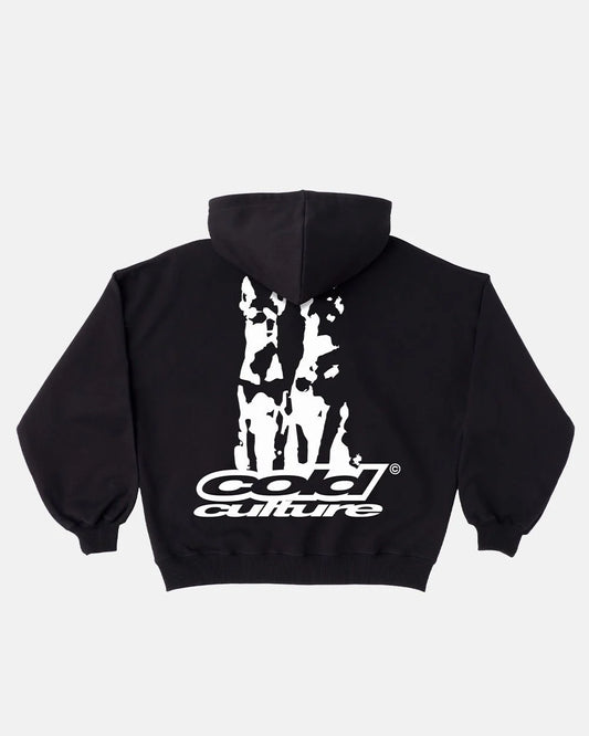 Hoodie Negro mangas globo dogs