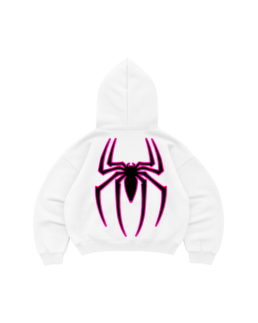 Hoodie mangas globo araña blanco
