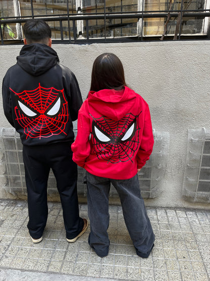 Hoodies zip araña rojo