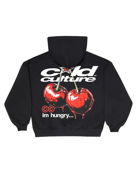 Hoodie negro mangas globo cold culture