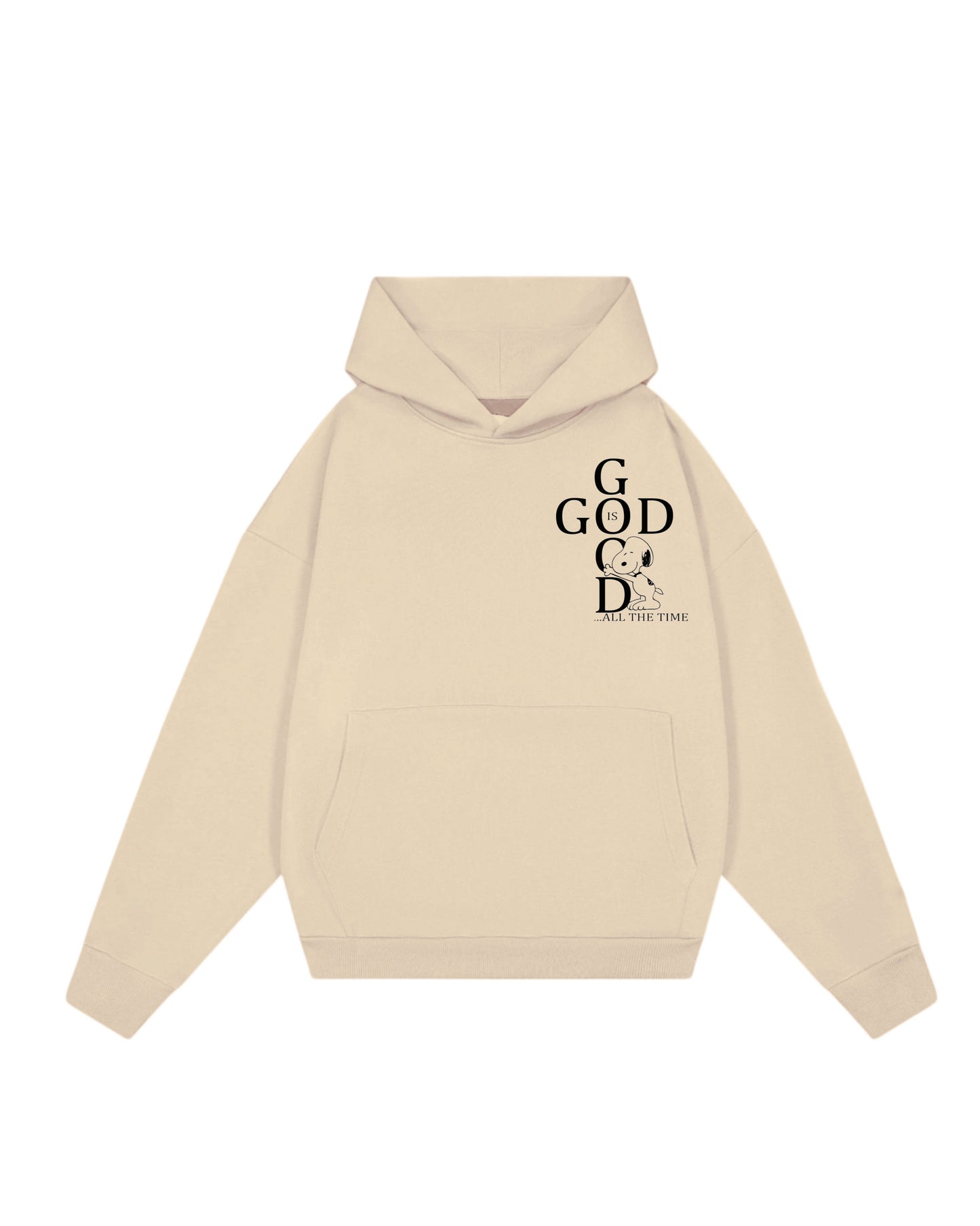 Hoodie beige God snoopy Jesús