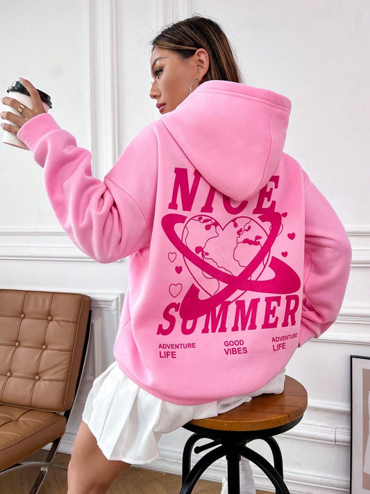 Hoodie fucsia nice summer