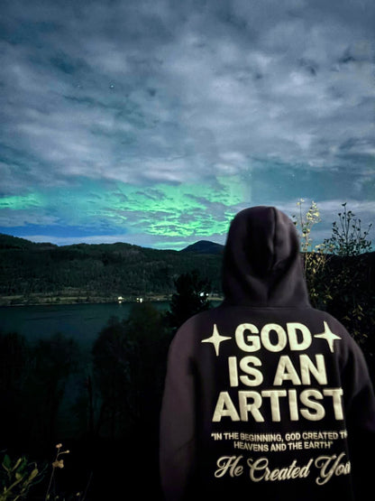 Hoodie God puff Francia modelo recto