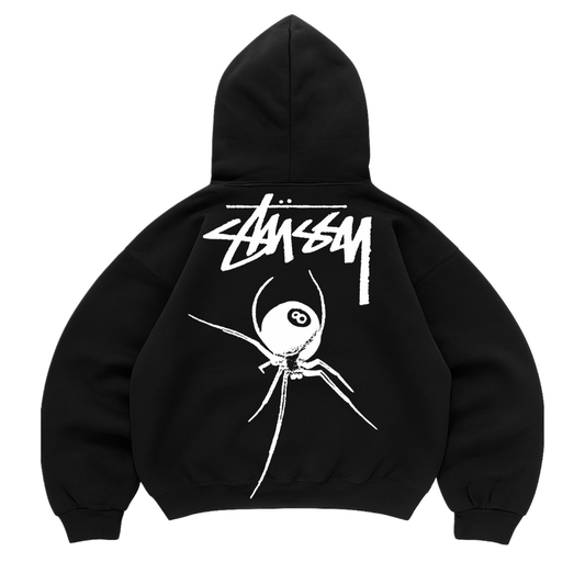 Hoodie mangas globo stussy araña