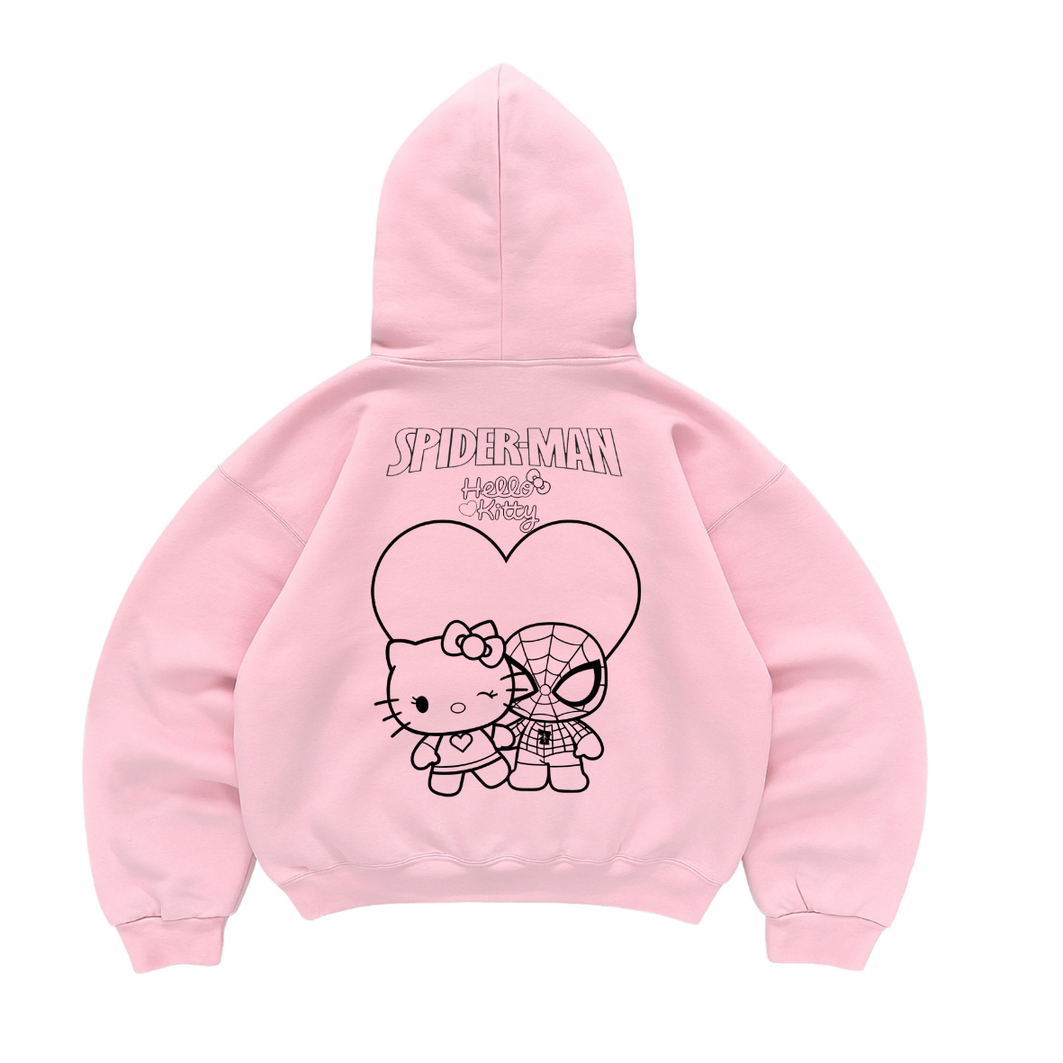 Hoodie mangas globo spider x hello kitty