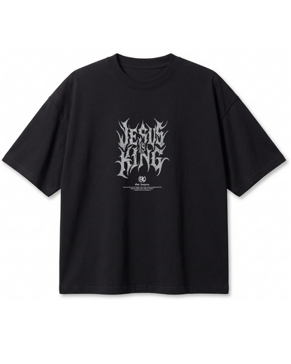 Polera Oversize Jesus Is King Gótico | Frente y Espalda