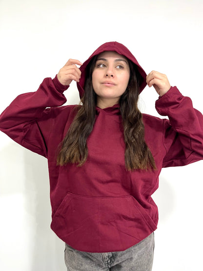Basic Burdeo - Hoodie Clásico