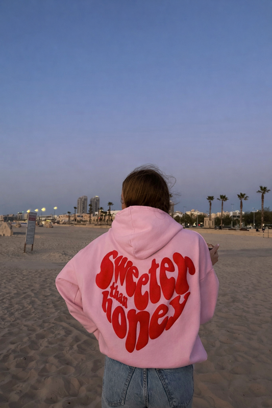 Hoodie sweeter that honey  modelo manga globo pink
