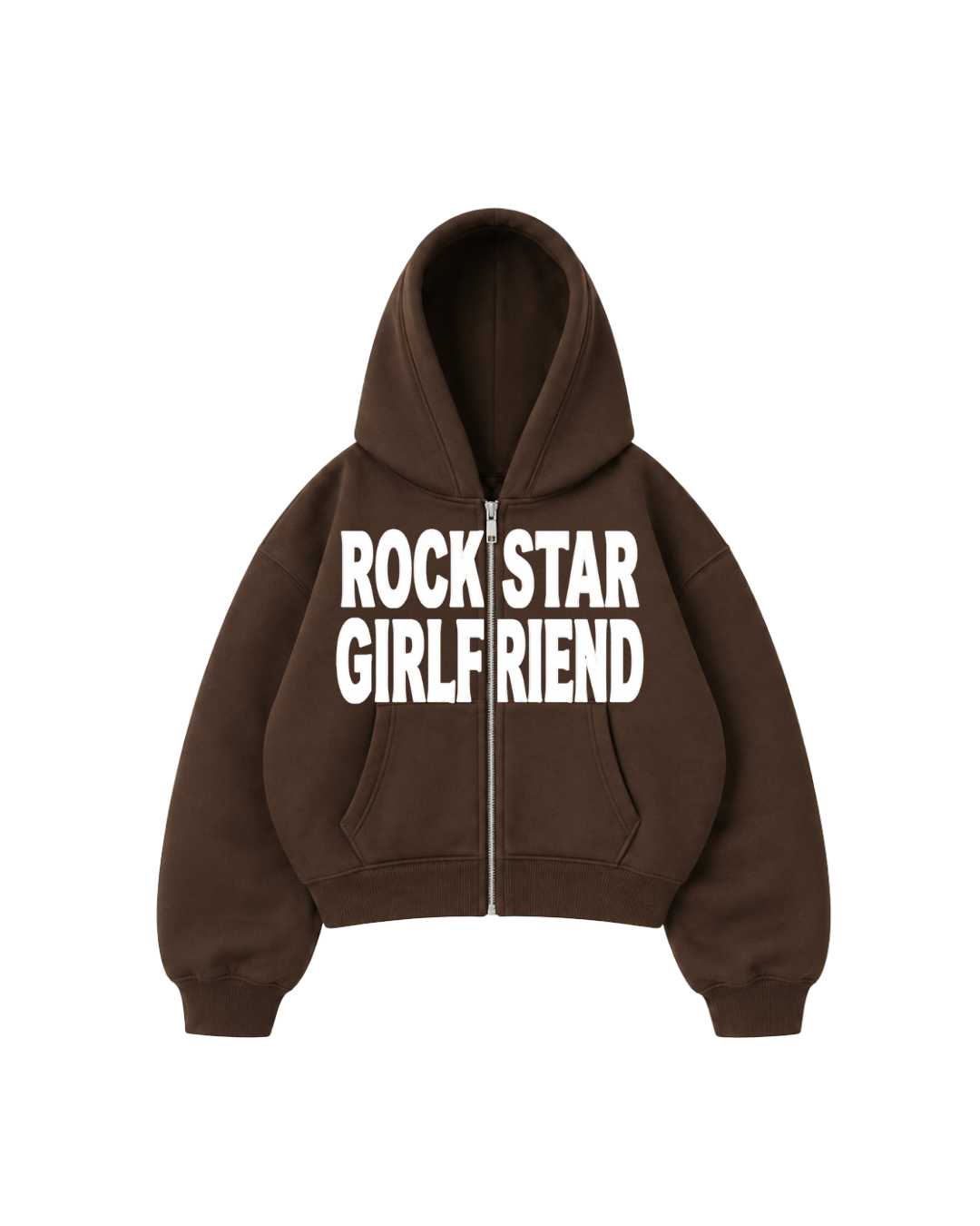 Hoodie Zip Mangas globo  rokstars coffe