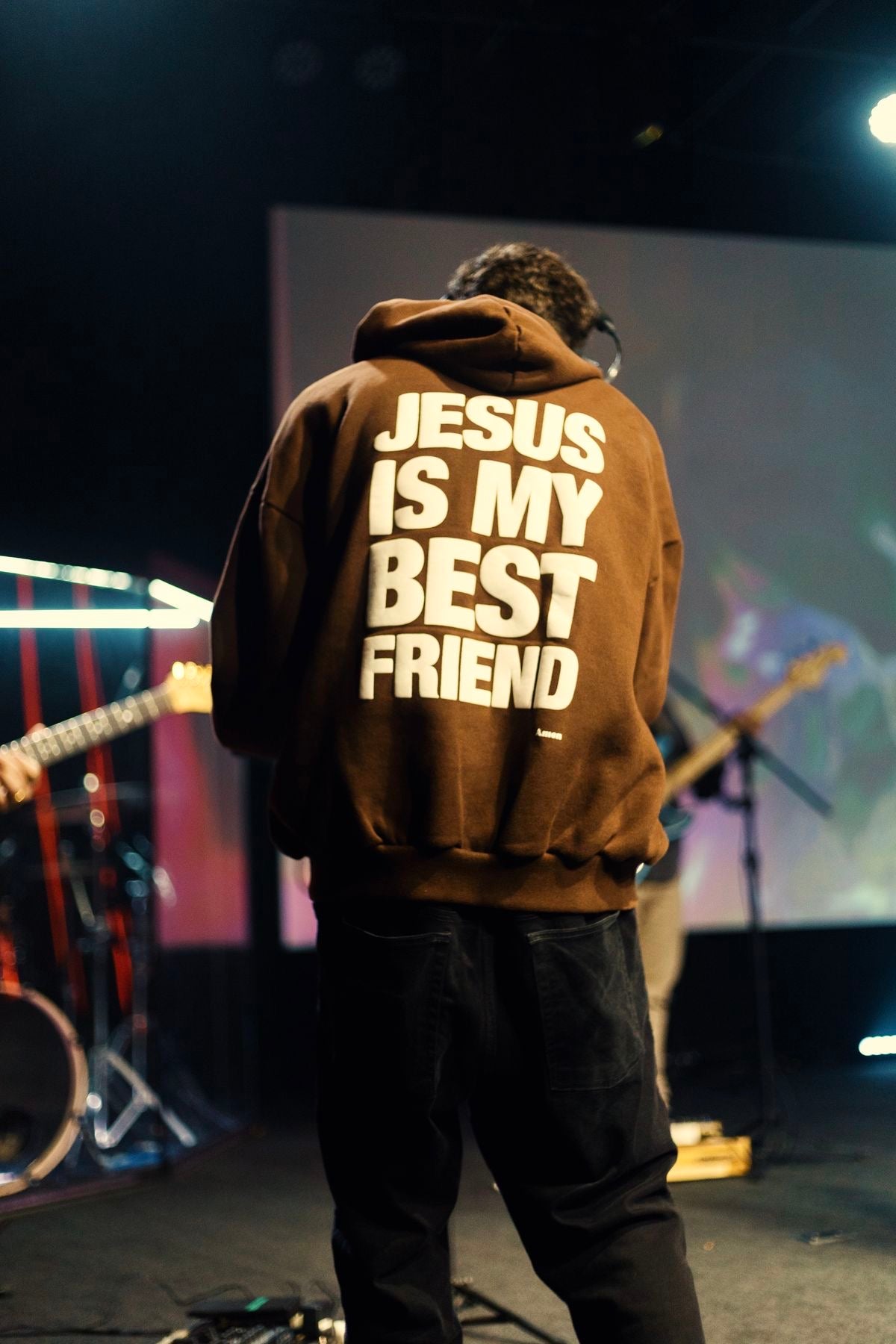Hoodie God coffe  modelo recto