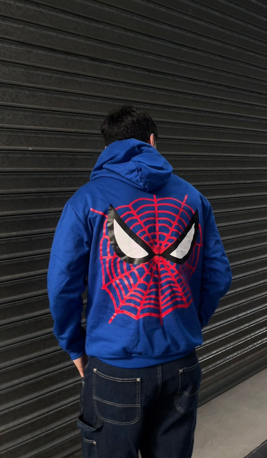 Hoodie spider blue clasico