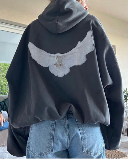 Hoodie dove mangas globo