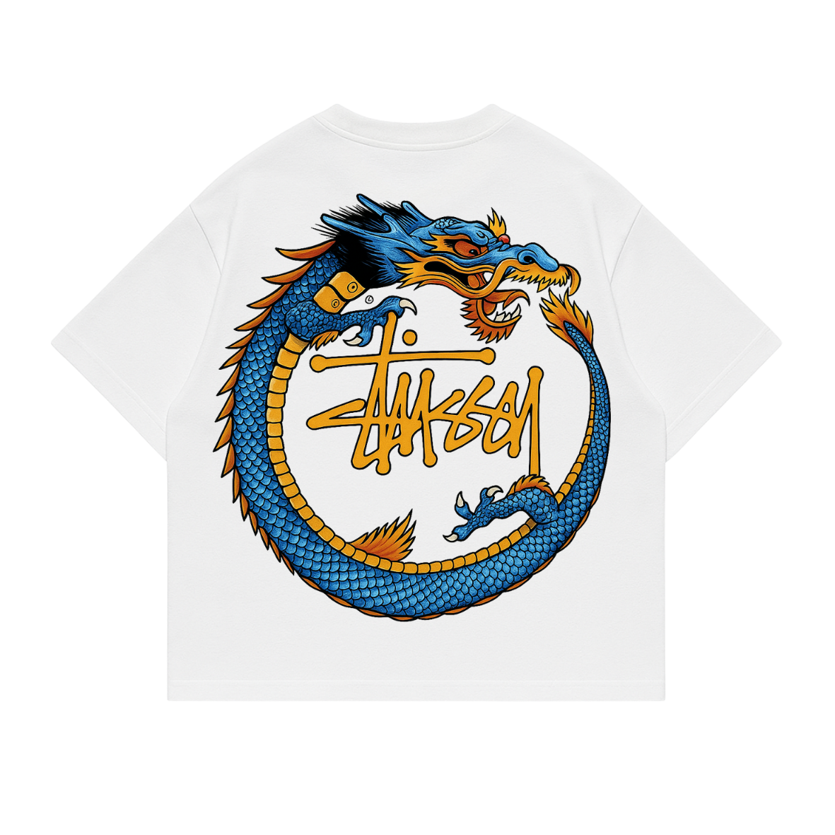 Polera boxi fit stussy