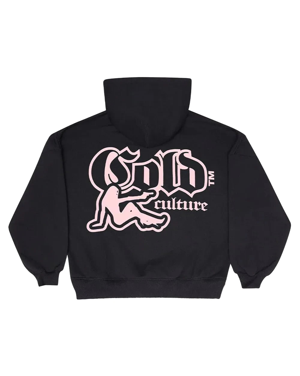 Hoodie negro mangas globo cold culture dorado