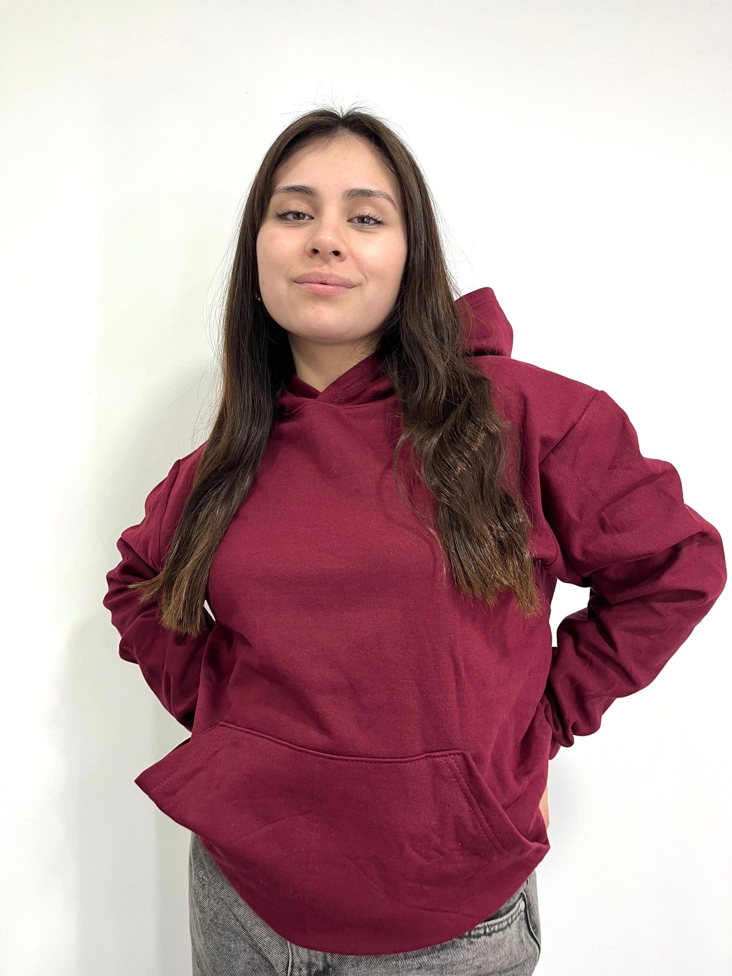 Basic Burdeo - Hoodie Clásico