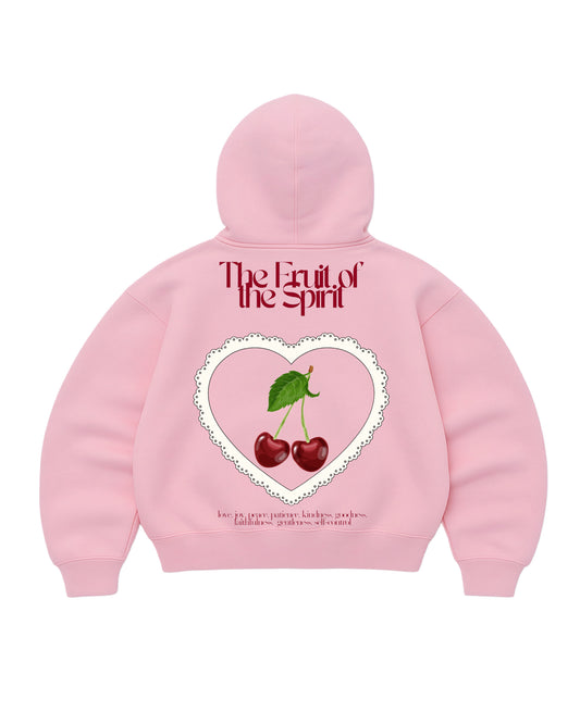 Hoodie god mangas globo pink