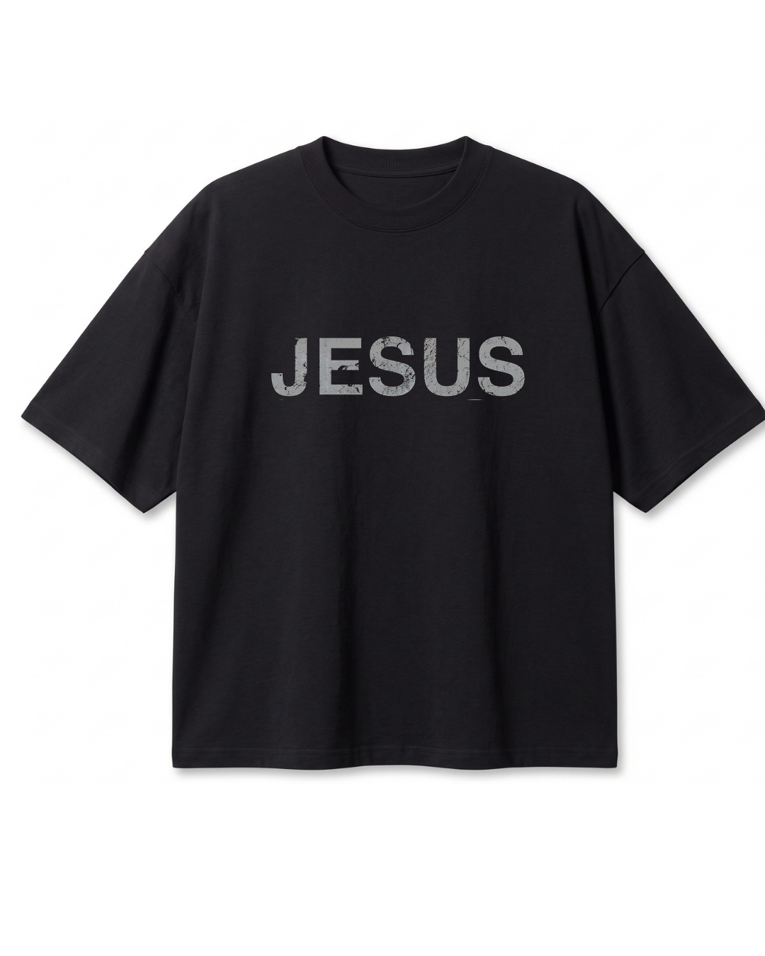 Polera Oversize Jesus Defeated Death | Frente y Espalda