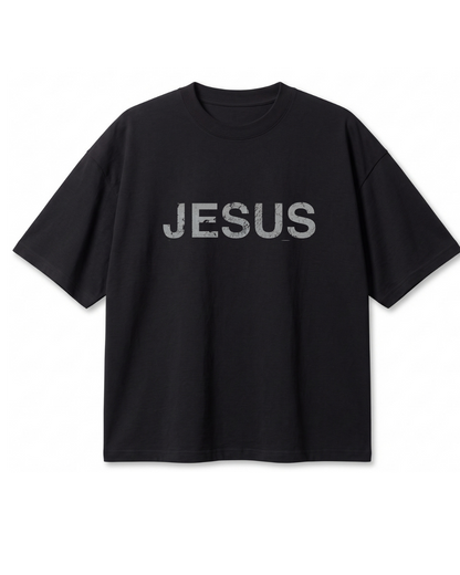 Polera Oversize Jesus Defeated Death | Frente y Espalda