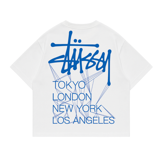 Polera boxi fit stussy