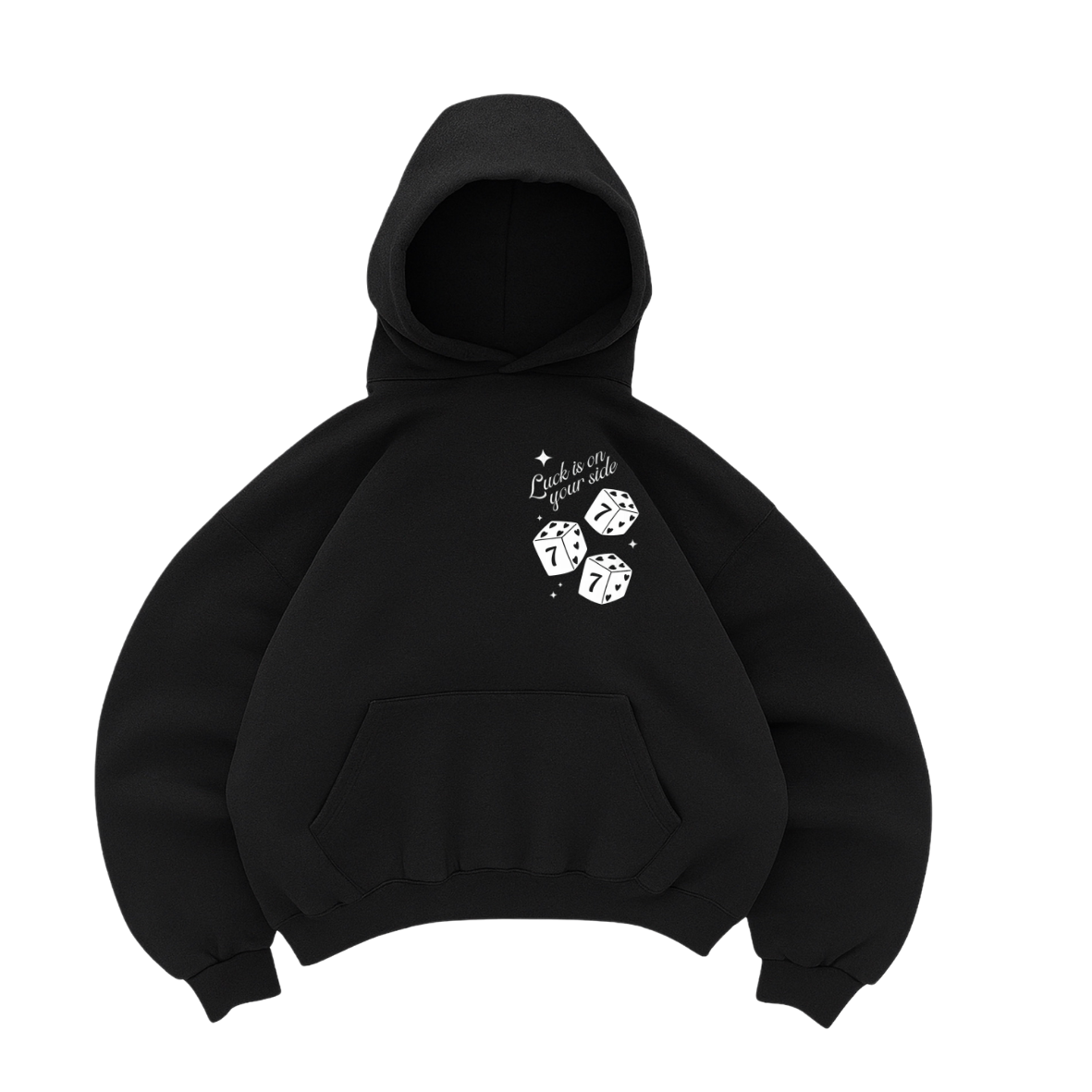 Hoodie modelo manga globo luck