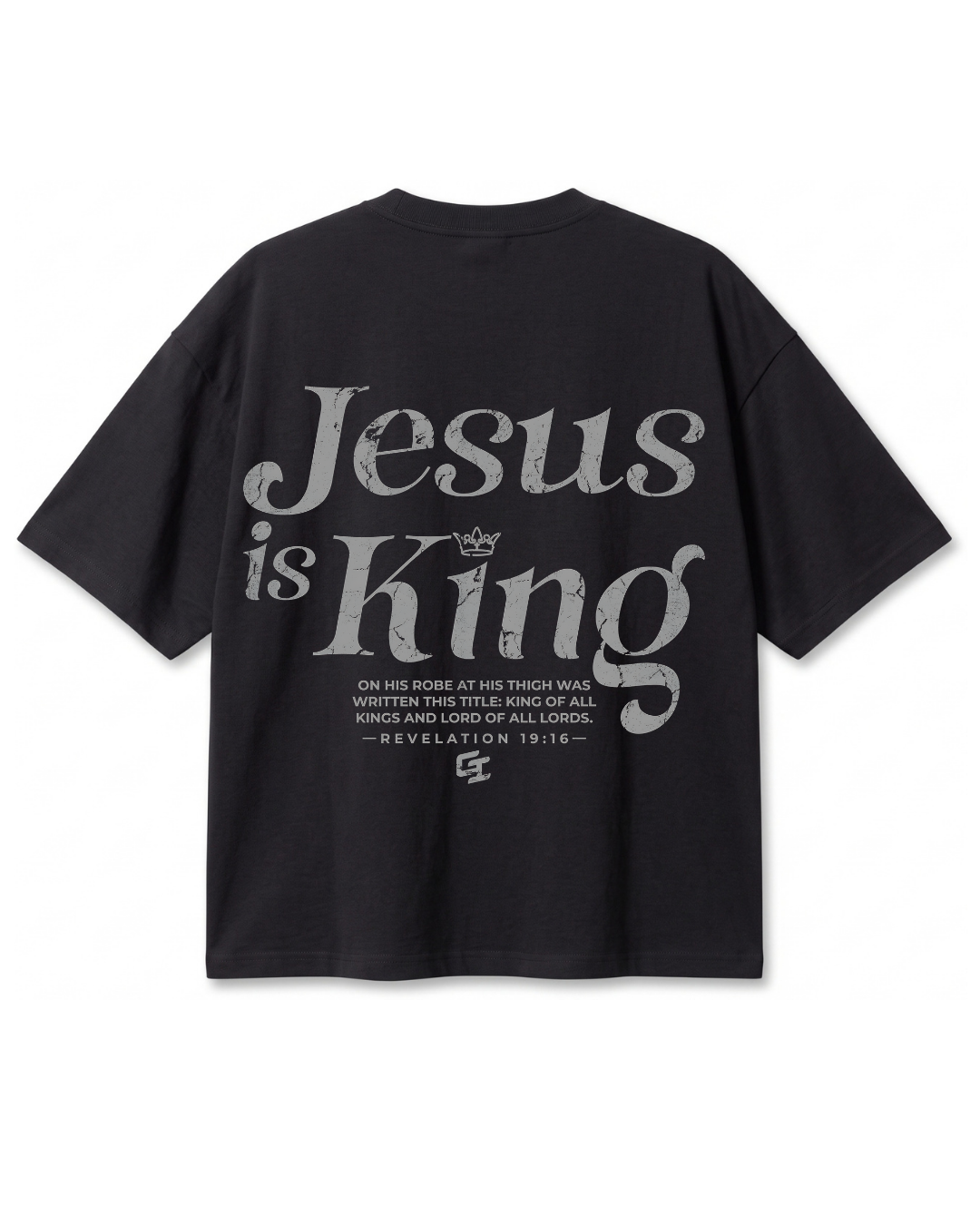 Polera Oversize Jesus Is King Clásico | Frente y Espalda