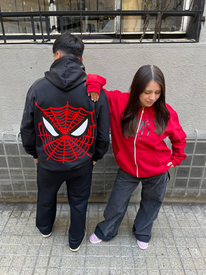Hoodies zip araña rojo