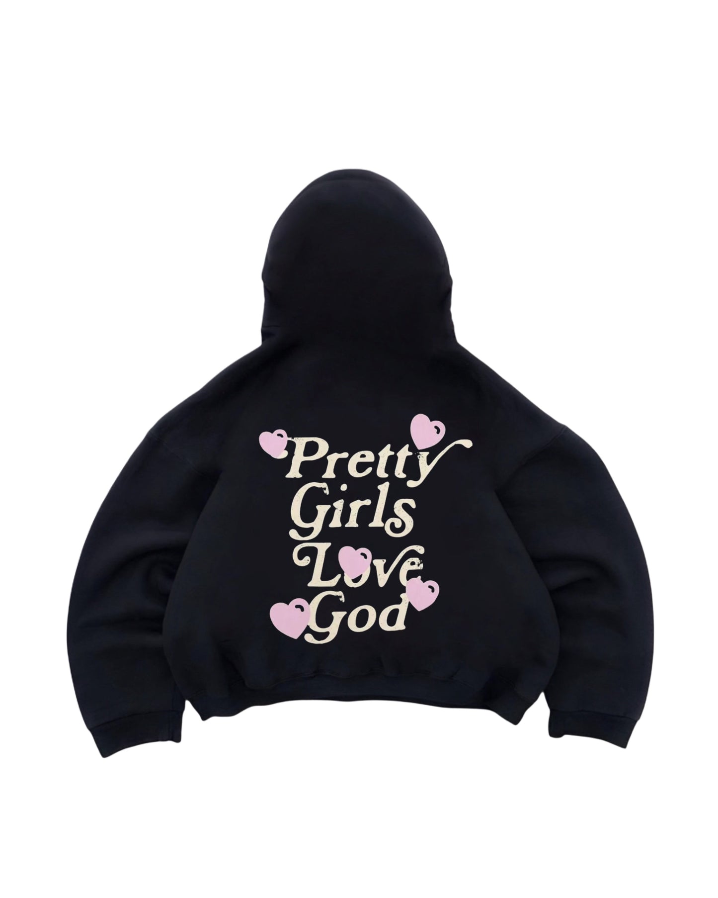 Hoodie pretty god is love god modelo manga globo