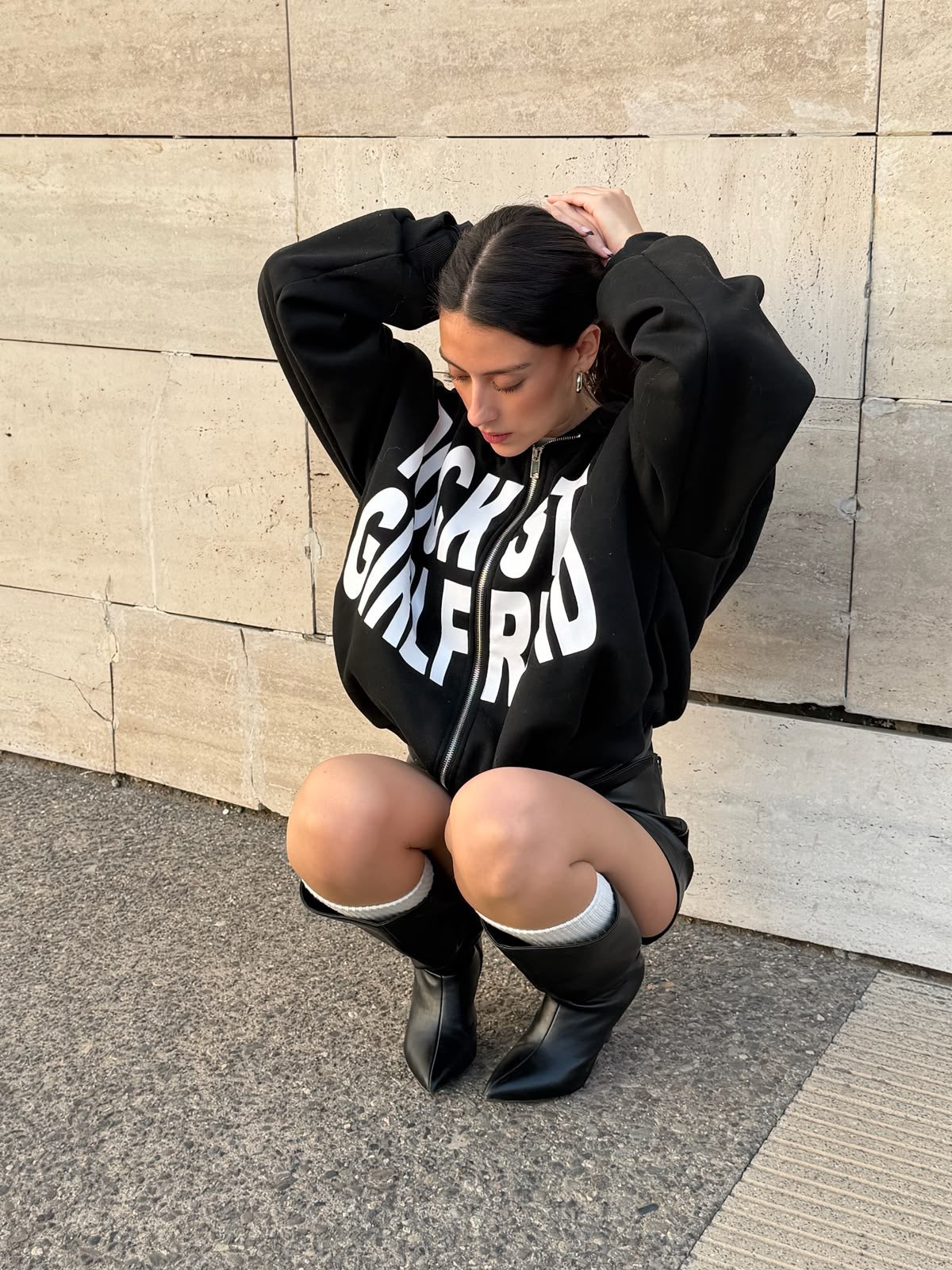 Hoodie Zip Mangas globo  rokstars