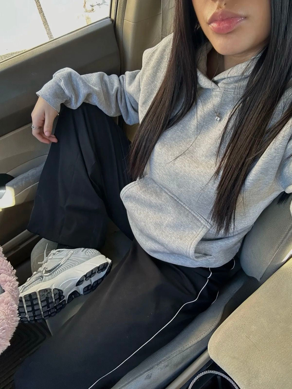 Hoodie manga globo Basic gris