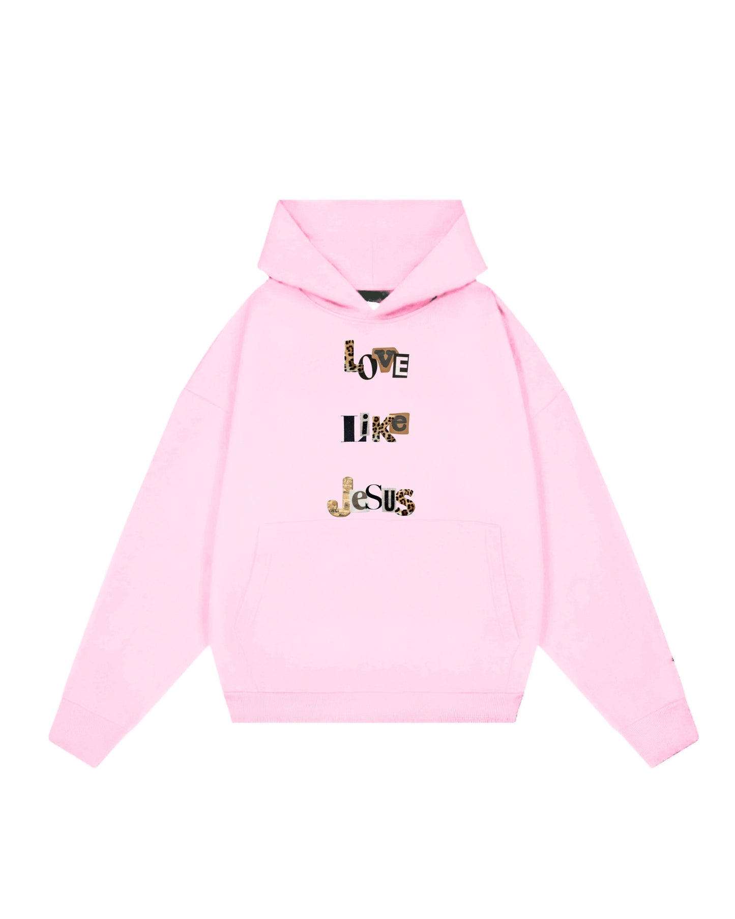 Hoodie rosa  love like Jesús