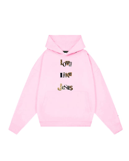 Hoodie rosa  love like Jesús