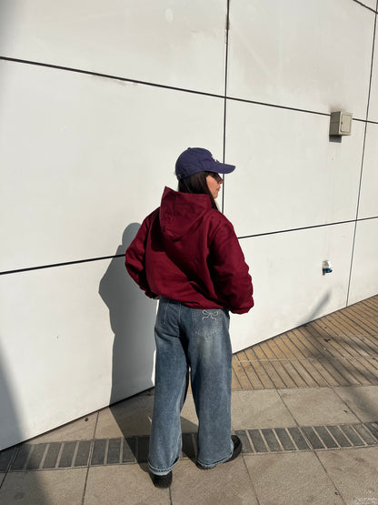Basic Burdeo - Hoodie Clásico