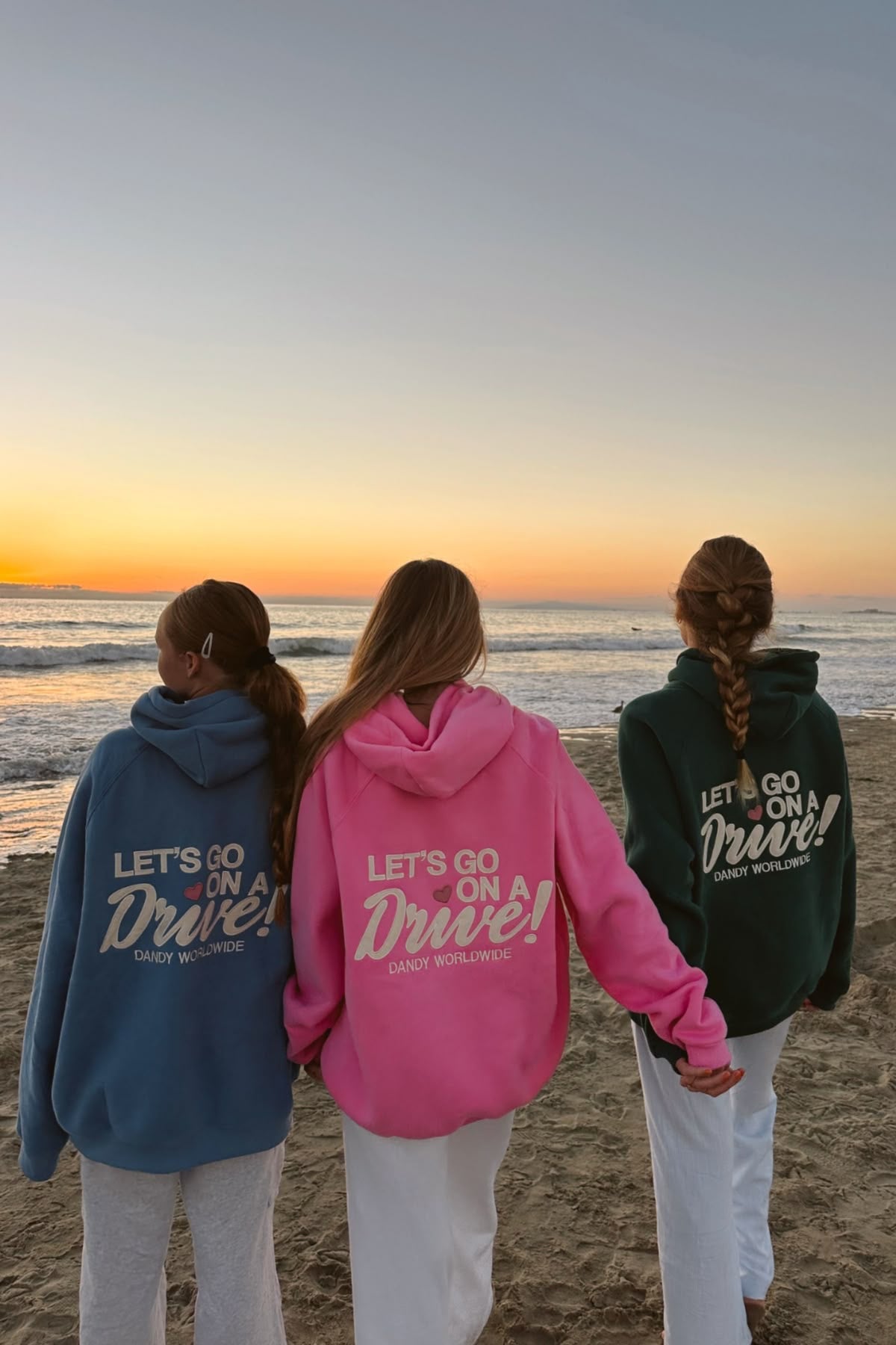 Hoodie ★  verde oscuro lets go on a drive