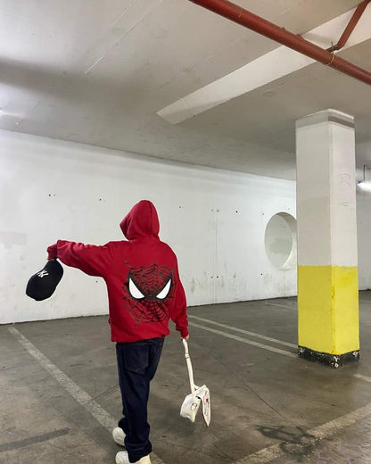 Hoodie Araña modelo canguro recto