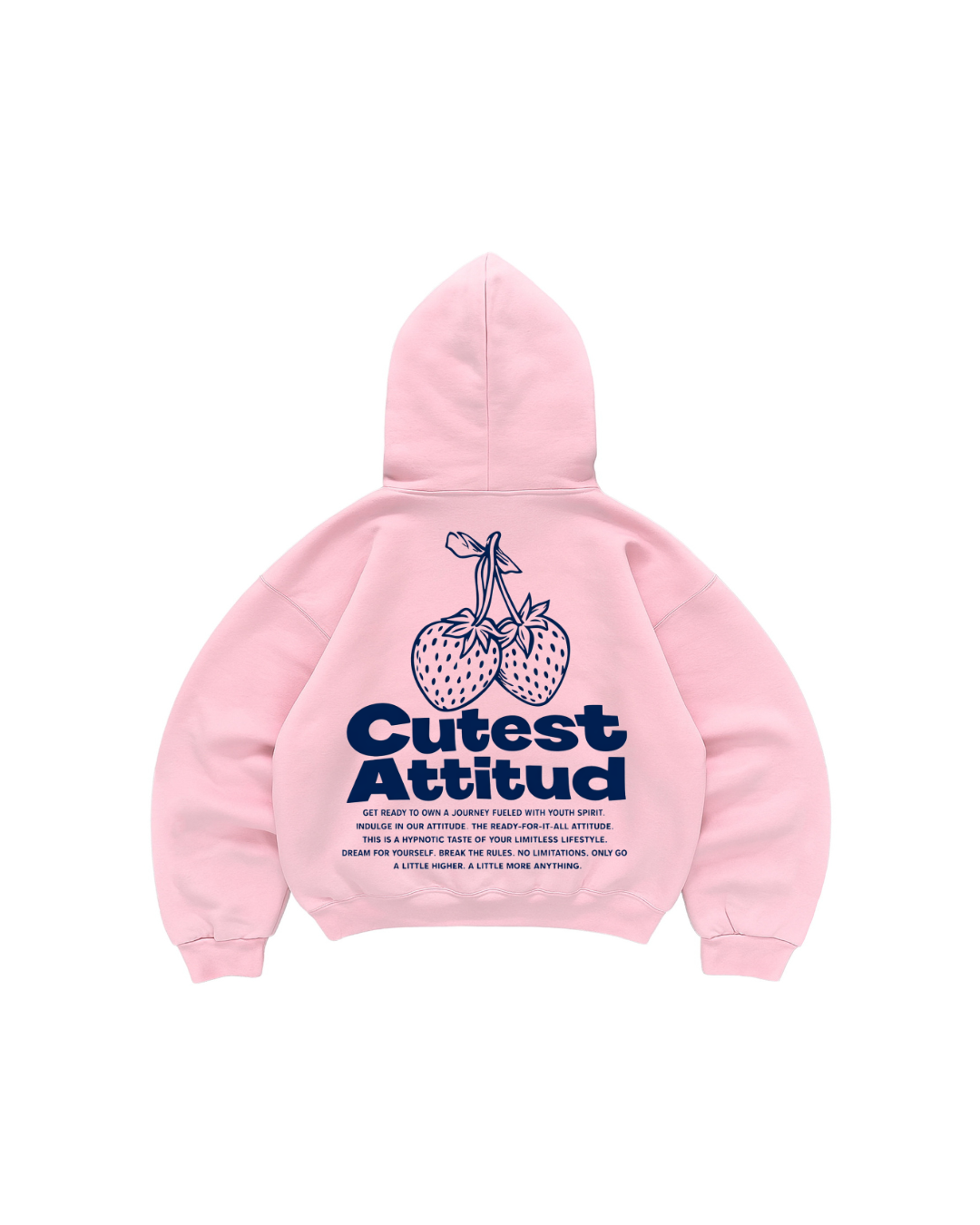 Hoodie cherry    modelo manga globo pink