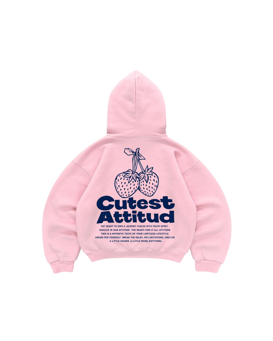 Hoodie cherry    modelo manga globo pink
