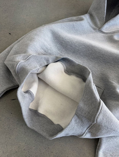 Hoodie manga globo Basic gris