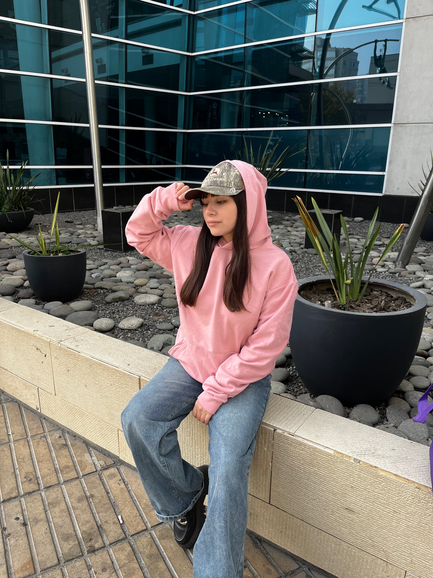 Basic palo rosa  - Hoodie Clásico