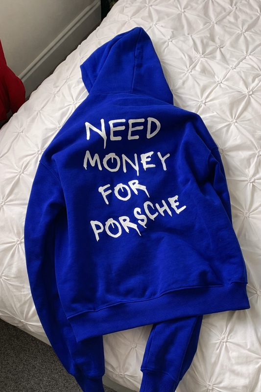 Hoodie modelo manga globo need money for porsche
