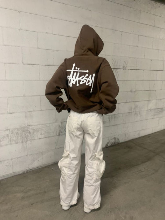 Hoodie stussy marrón