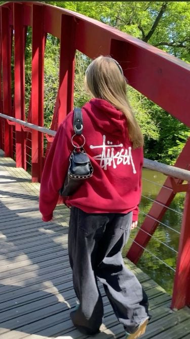 Hoodie  Rojo stussy classico
