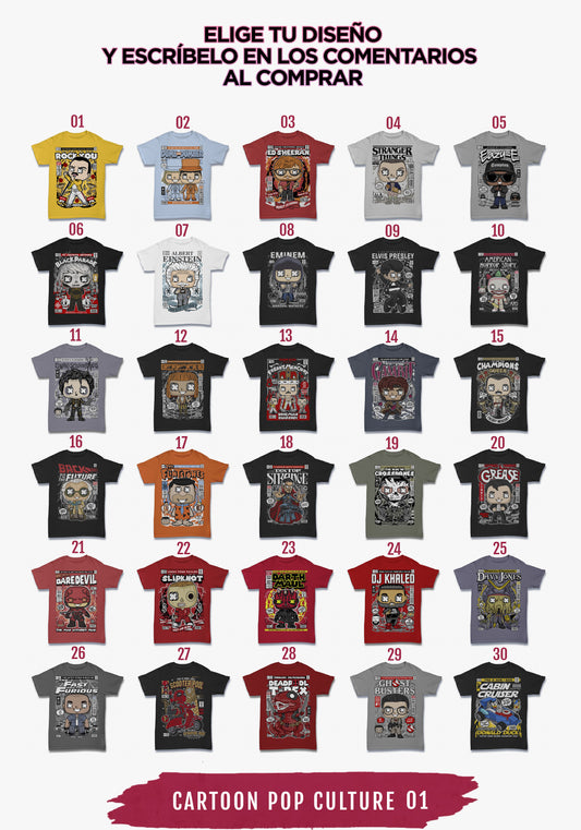 Poleras Cartoon Pop Culture