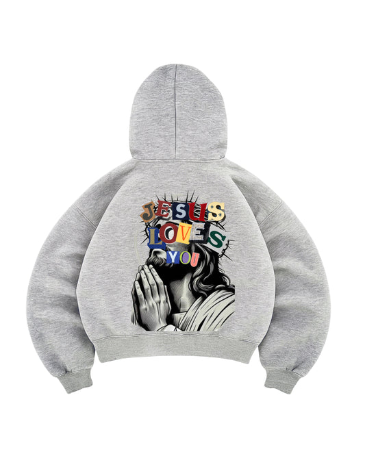 Hoodie god modelo manga globo jesus love you