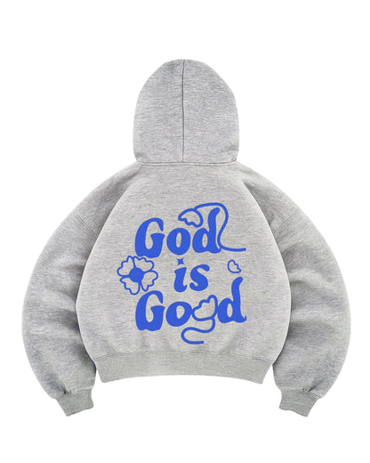 Hoodie god is good modelo manga globo