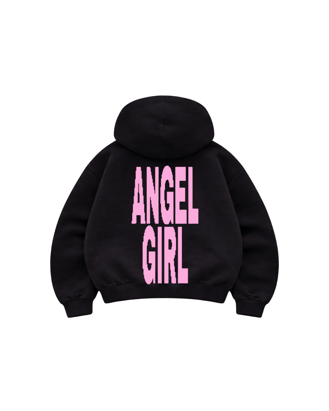 Hoodie Zip Mangas globo black ángel girl .