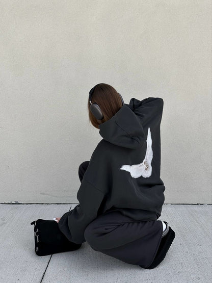 Hoodie dove mangas globo