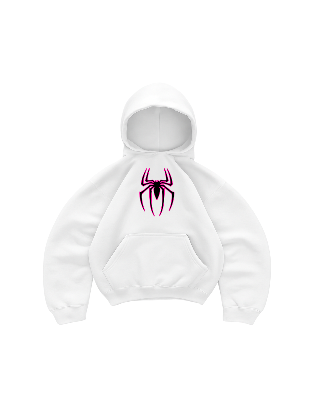 Hoodie mangas globo araña blanco